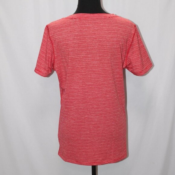 Texas Rangers Red Thin Strip V-Neck Polyester Shirt - Picture 11 of 14